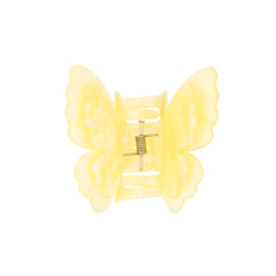 BUTTERFLY HAIR CLAW PALE YELLOW