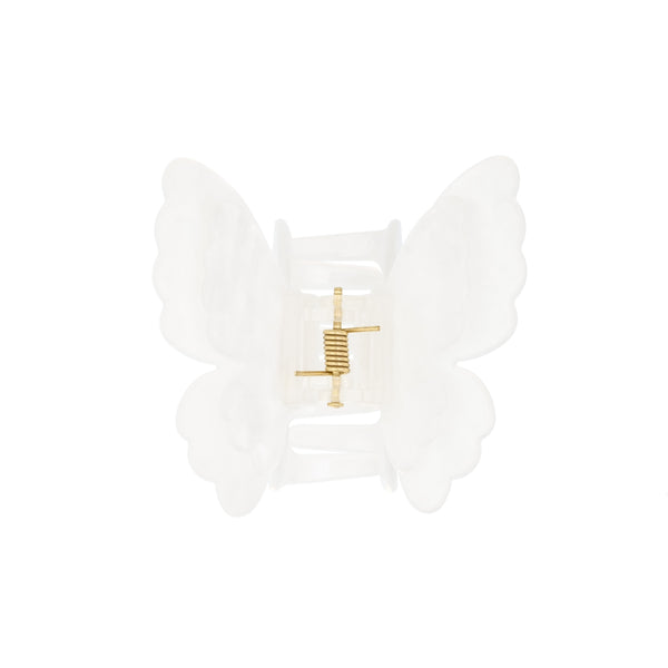 BUTTERFLY HAIR CLAW WHITE