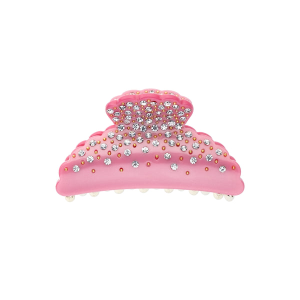 CRYSTAL HAIR CLAW LARGE BUBBLEGUM PINK