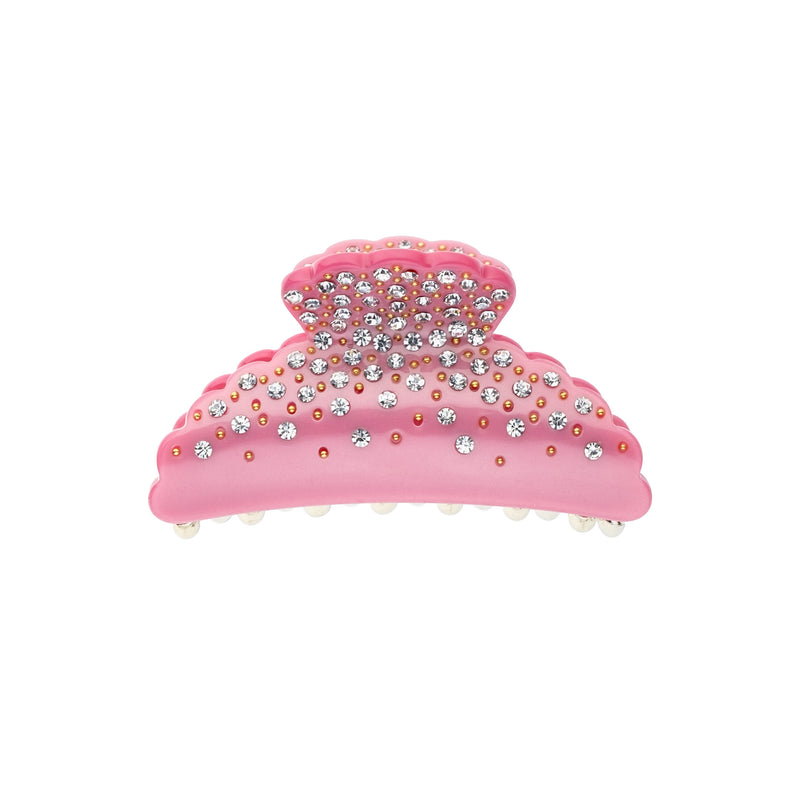 CRYSTAL HAIR CLAW LARGE BUBBLEGUM PINK