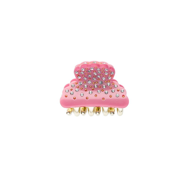 CRYSTAL HAIR CLAW SMALL BUBBLEGUM PINK