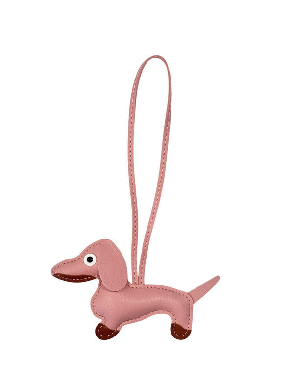 DACHS BAG CHARM PALE ROSE