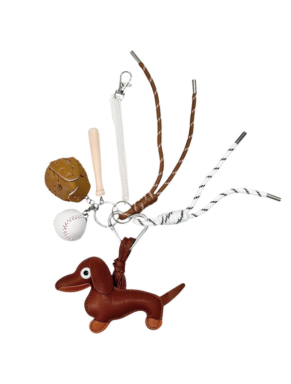 DACHS W/BASEBALL BAG CHARM COGNAC