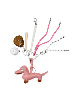 DACHS W/BASEBALL BAG CHARM PALE ROSE