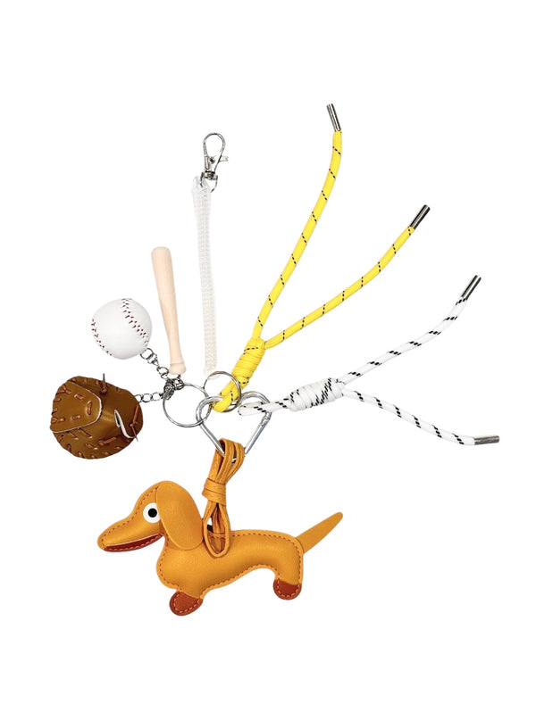 DACHS W/BASEBALL BAG CHARM YELLOW