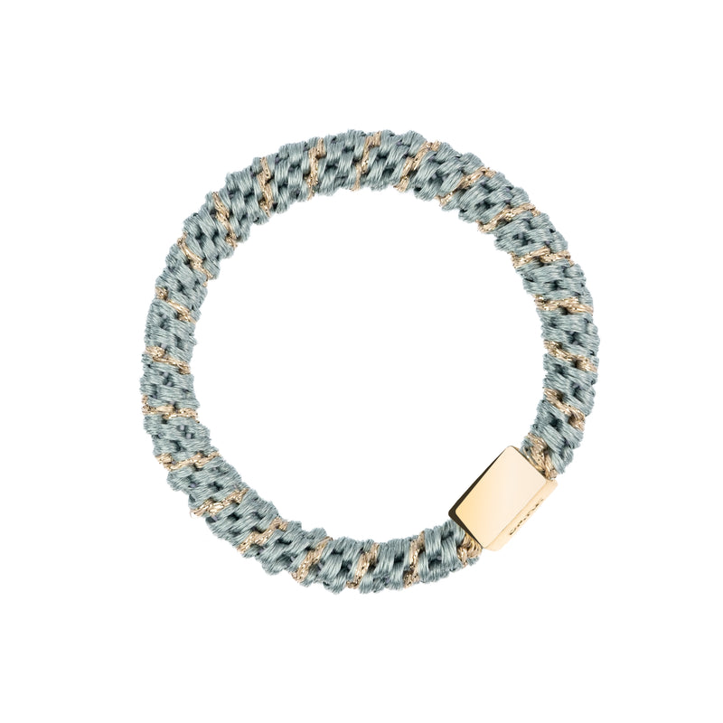 FAT HAIR TIE AQUA STRIPE