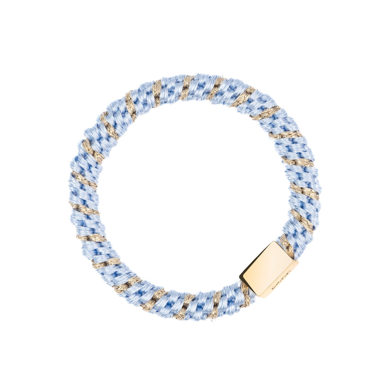 FAT HAIR TIE LIGHT BLUE STRIPE