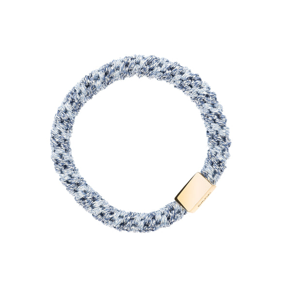 FAT HAIR TIE SPARKLED LIGHT BLUE