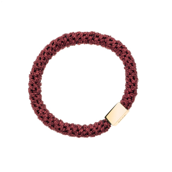 FAT HAIR TIE SPARKLED MAROON