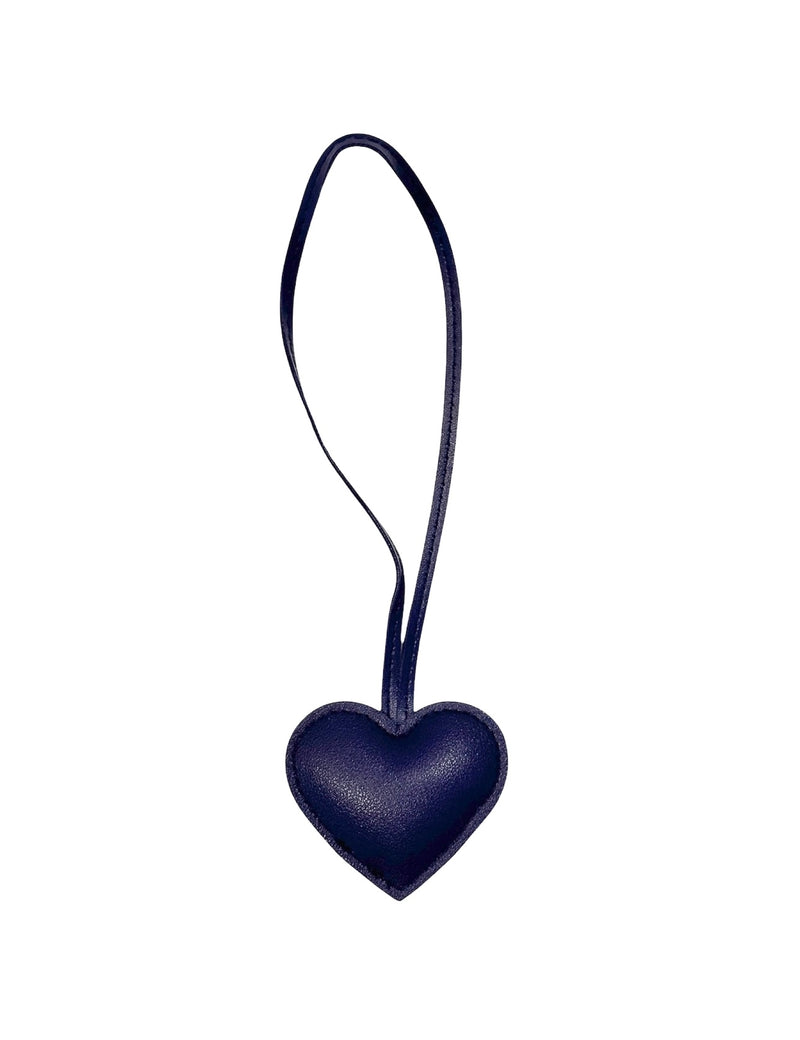 HEART BAG CHARM NAVY BLUE