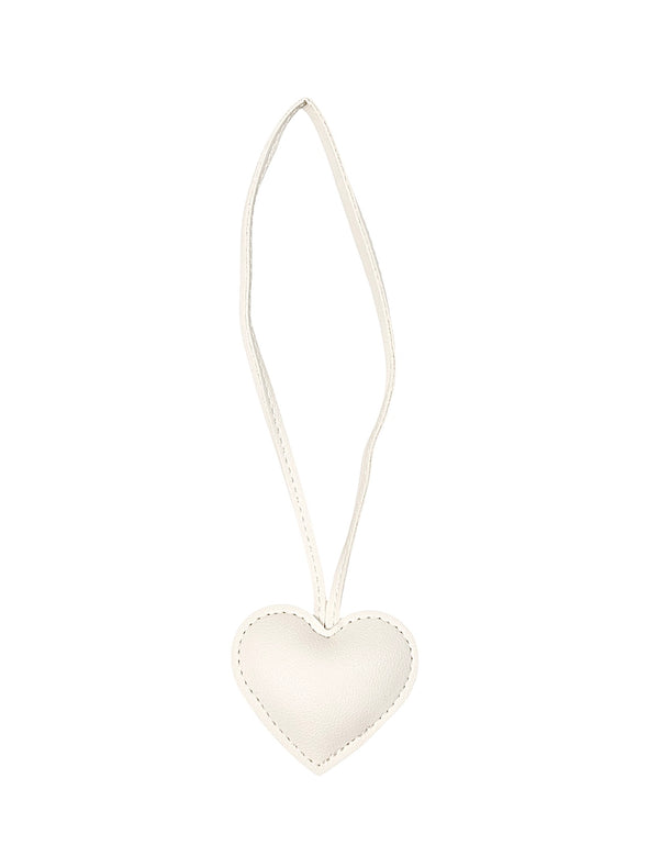 HEART BAG CHARM WHITE