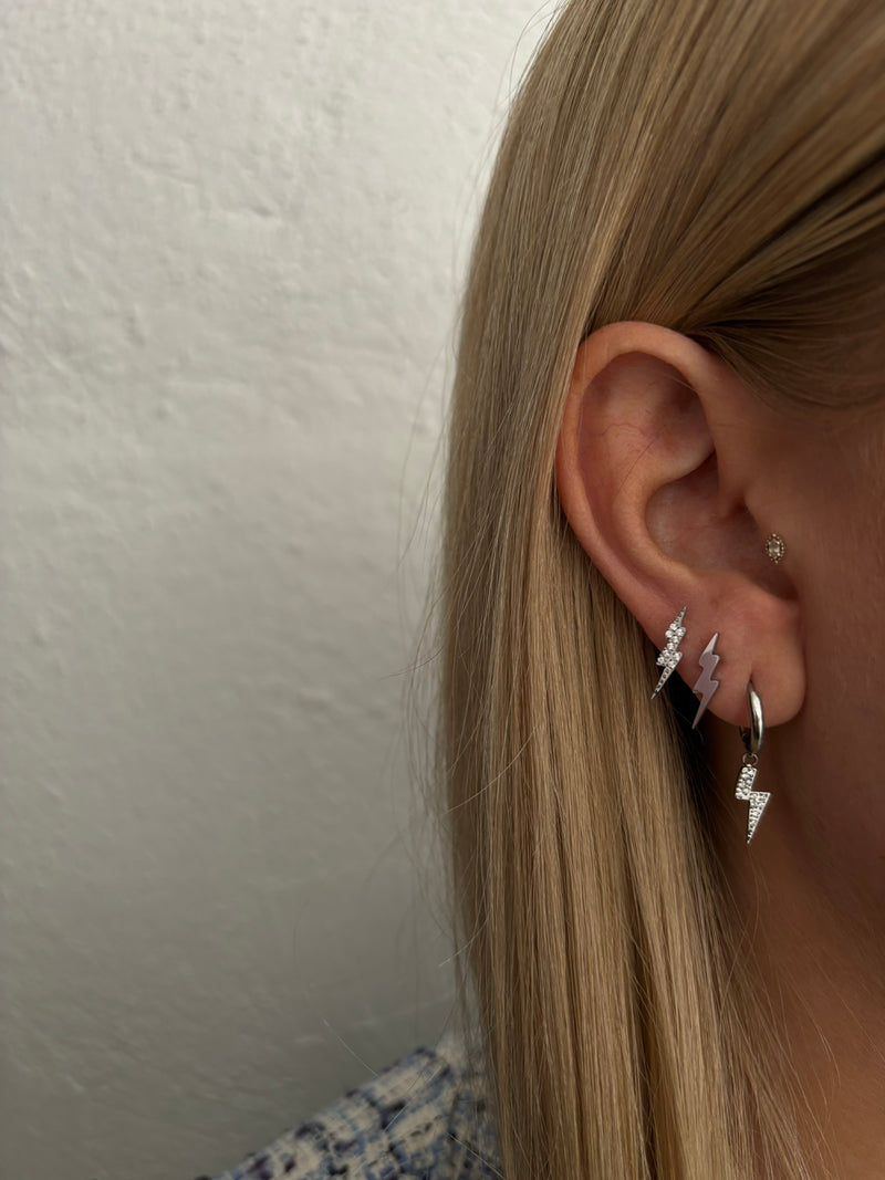 LIGHTNING HOOP W/CRYSTALS