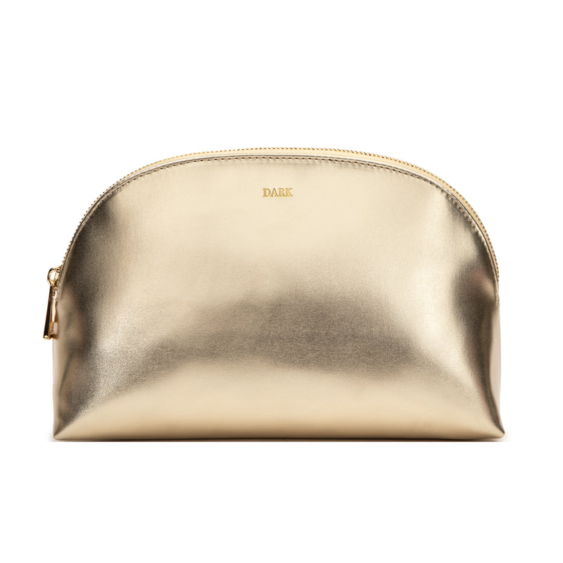 METALLIC MAKE-UP POUCH LARGE GOLD