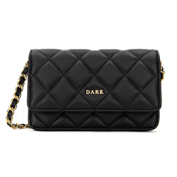 LEATHER QUILTED MINI BAG BLACK