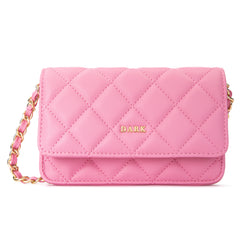 LEATHER QUILTED MINI BAG BUBBLEGUM PINK