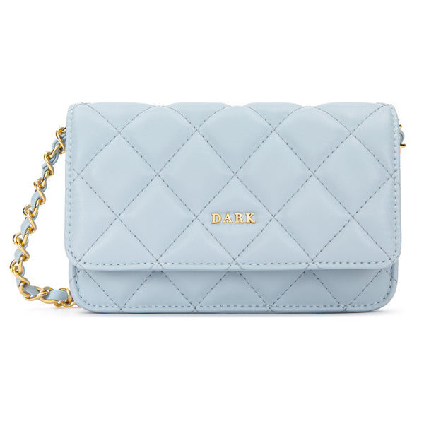 LEATHER QUILTED MINI BAG IBIZA BLUE