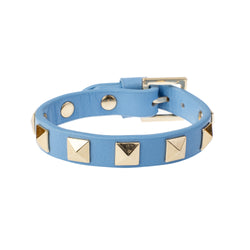 LEATHER STUD BRACELET IBIZA BLUE