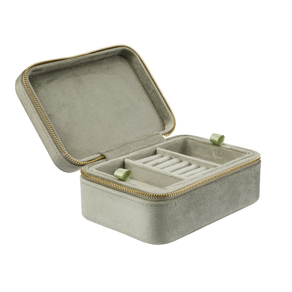 VELVET JEWELLERY BOX MILIEU GREEN