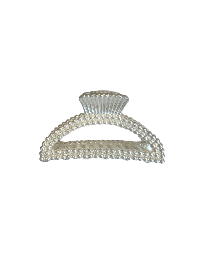 PEARL HAIR CLAW OVAL