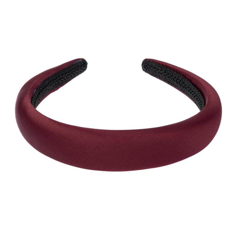 SATIN HAIR BAND BROAD MAROON