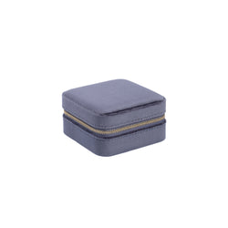 VELVET JEWELLERY BOX MINI SPARKLED STEEL BLUE