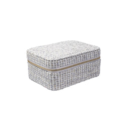 TWEED JEWELLERY BOX STEEL BLUE