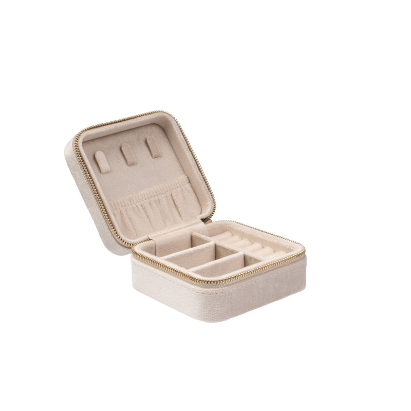 VELVET JEWELLERY BOX MINI SAND