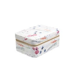 VELVET JEWELLERY BOX MULTICOLOR FLOWER PATTERN