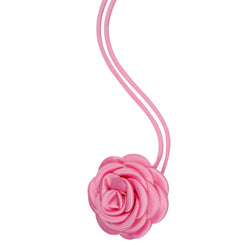 SATIN ROSE BROOCH BUBBLEGUM PINK