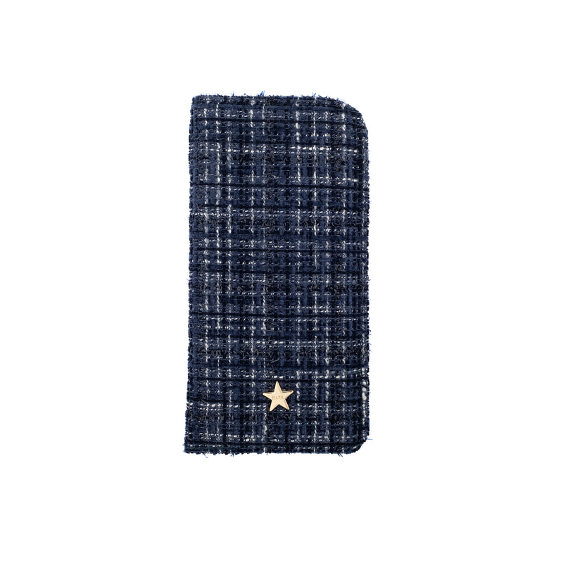 TWEED EYEWEAR CASE NAVY BLUE