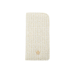 TWEED EYEWEAR CASE OFF WHITE W/GOLD