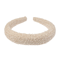 TWEED HAIR BAND BROAD SAND