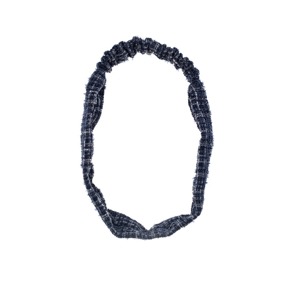 TWEED HEADBAND NAVY BLUE