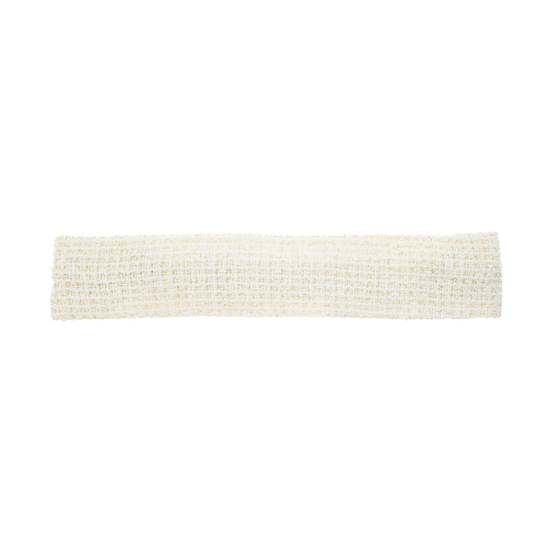 TWEED HEADBAND OFF WHITE W/GOLD