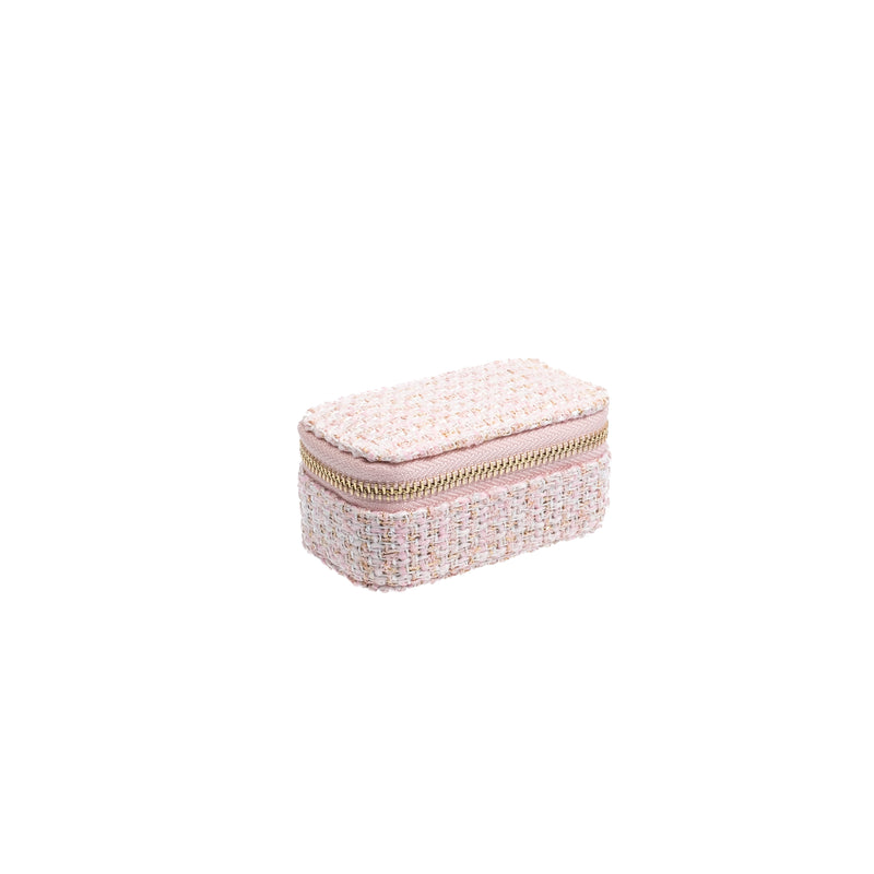 TWEED JEWELLERY BOX MICRO LIGHT ROSE