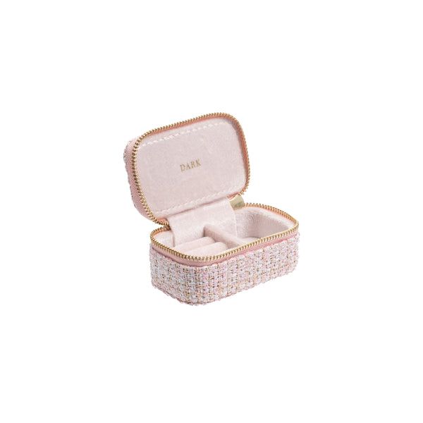 TWEED JEWELLERY BOX MICRO LIGHT ROSE