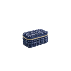 TWEED JEWELLERY BOX MICRO NAVY BLUE