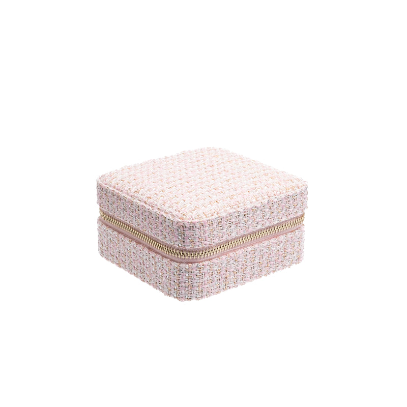 TWEED JEWELLERY BOX MINI LIGHT ROSE