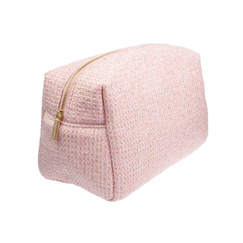 TWEED MAKE-UP POUCH LARGE LIGHT ROSE