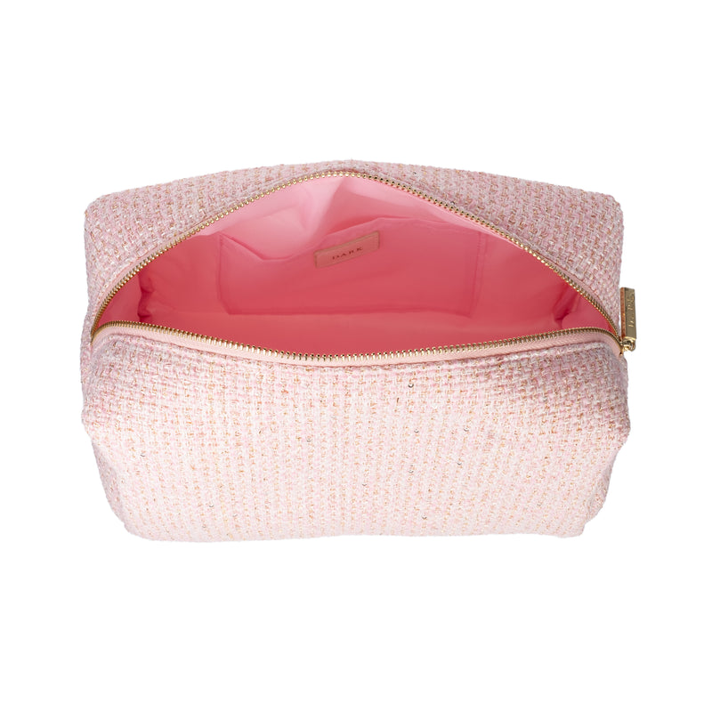 TWEED MAKE-UP POUCH LARGE LIGHT ROSE