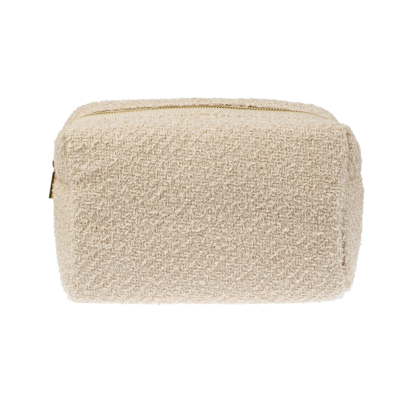 TWEED MAKE-UP POUCH LARGE SAND