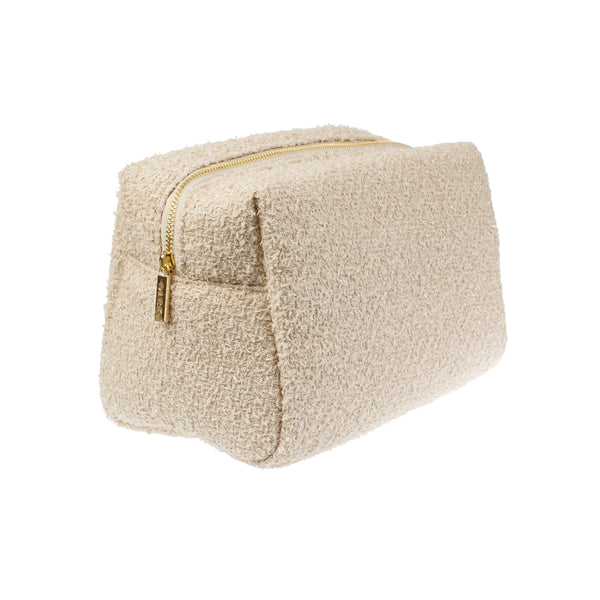 TWEED MAKE-UP POUCH LARGE SAND