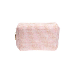 TWEED MAKE-UP POUCH SMALL LIGHT ROSE