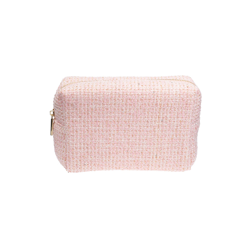 TWEED MAKE-UP POUCH SMALL LIGHT ROSE