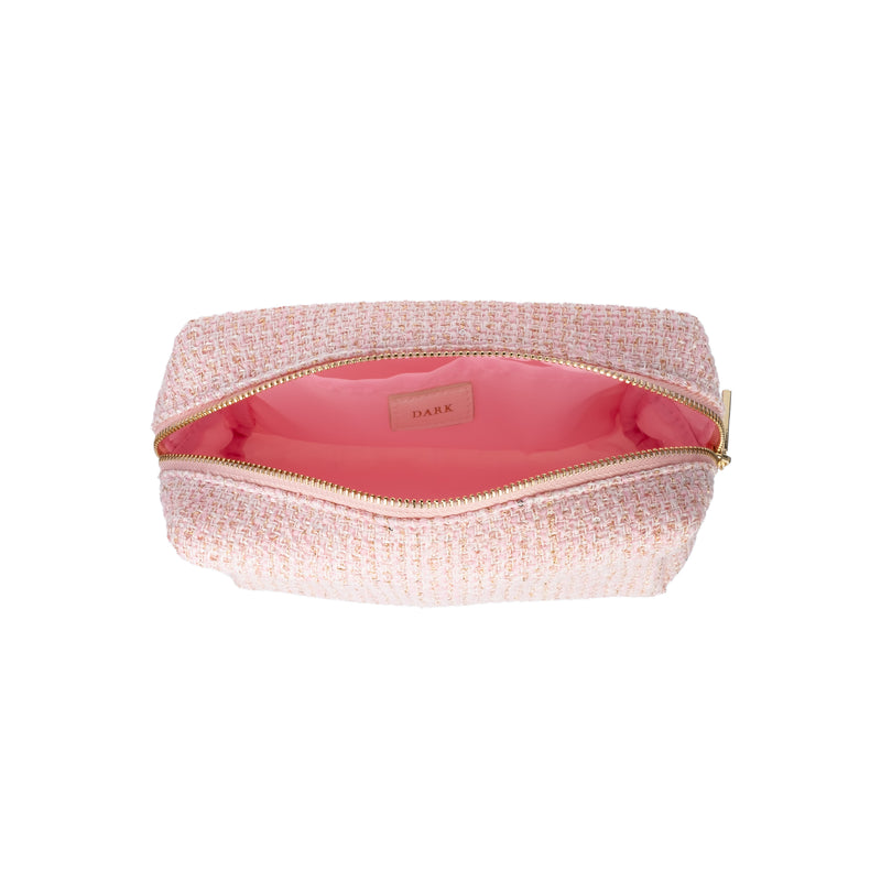 TWEED MAKE-UP POUCH SMALL LIGHT ROSE