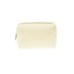 TWEED MAKE-UP POUCH SMALL PALE YELLOW