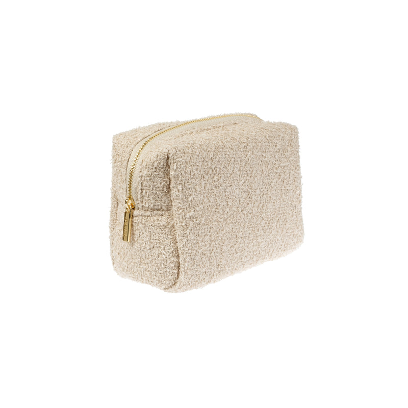 TWEED MAKE-UP POUCH SMALL SAND