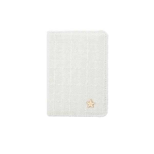 TWEED PASSPORT COVER OFF WHITE