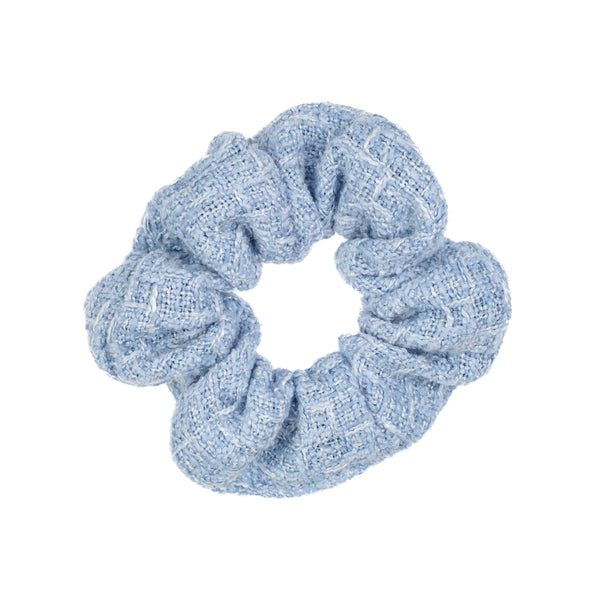 TWEED SCRUNCHIE COOL BLUE