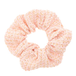 TWEED SCRUNCHIE LIGHT ROSE